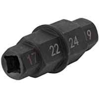 KKmoon Eje Herramienta Desmontar Rueda Herramienta 4 Hexágonos 17mm 19mm 22mm 24mm para Desmontar Eje De Rueda